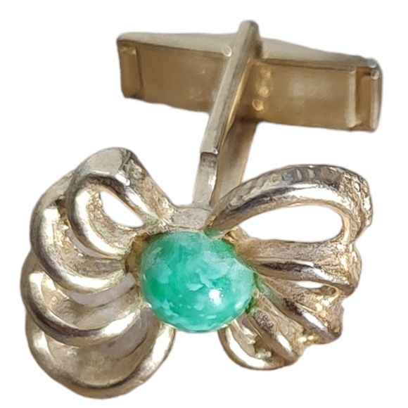 Vintage agate cufflinks - Picture 3 of 3